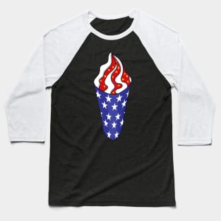 Memorial Day 4Th Of July Patriotic Ice Cream Cones Baseball T-Shirt